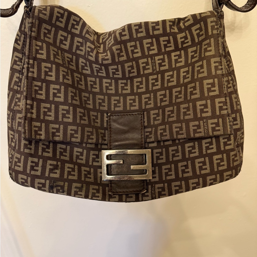 Fendi Brown Iconic Shoulder Bag with FF Monogram